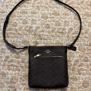Coach Dark Brown Leather Crossbody Bag